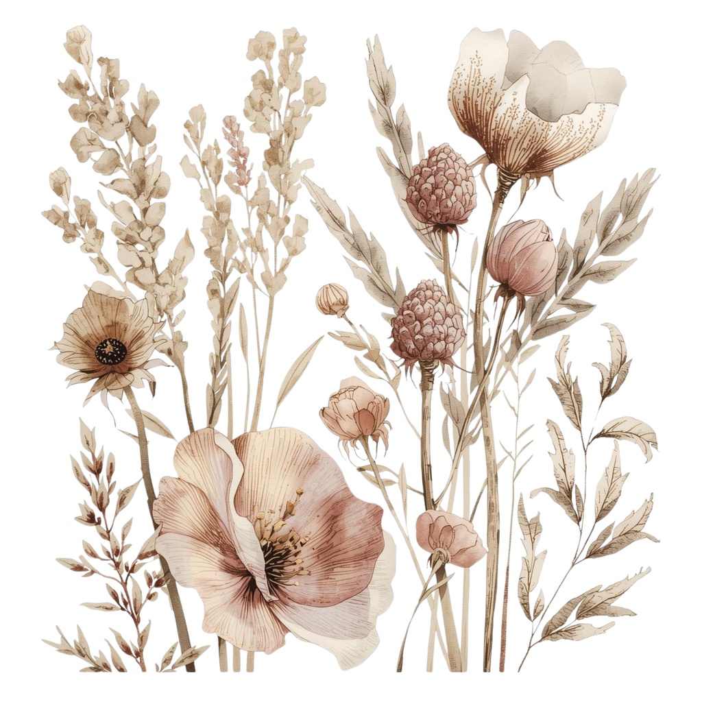 Timeless Florals – バラとラベンダーのやさしい水彩フローラル素材集(通年版)