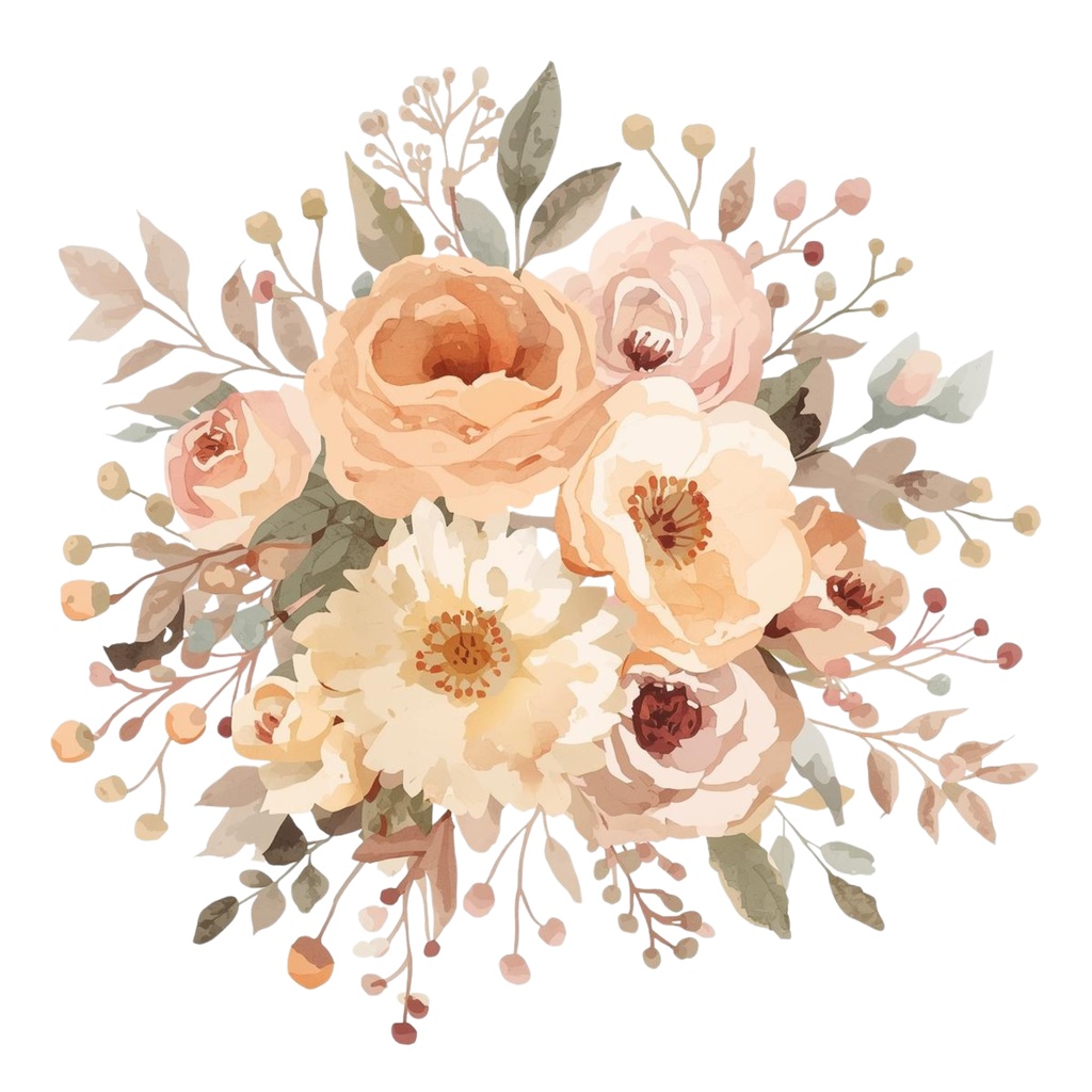 Timeless Florals – バラとラベンダーのやさしい水彩フローラル素材集(通年版)