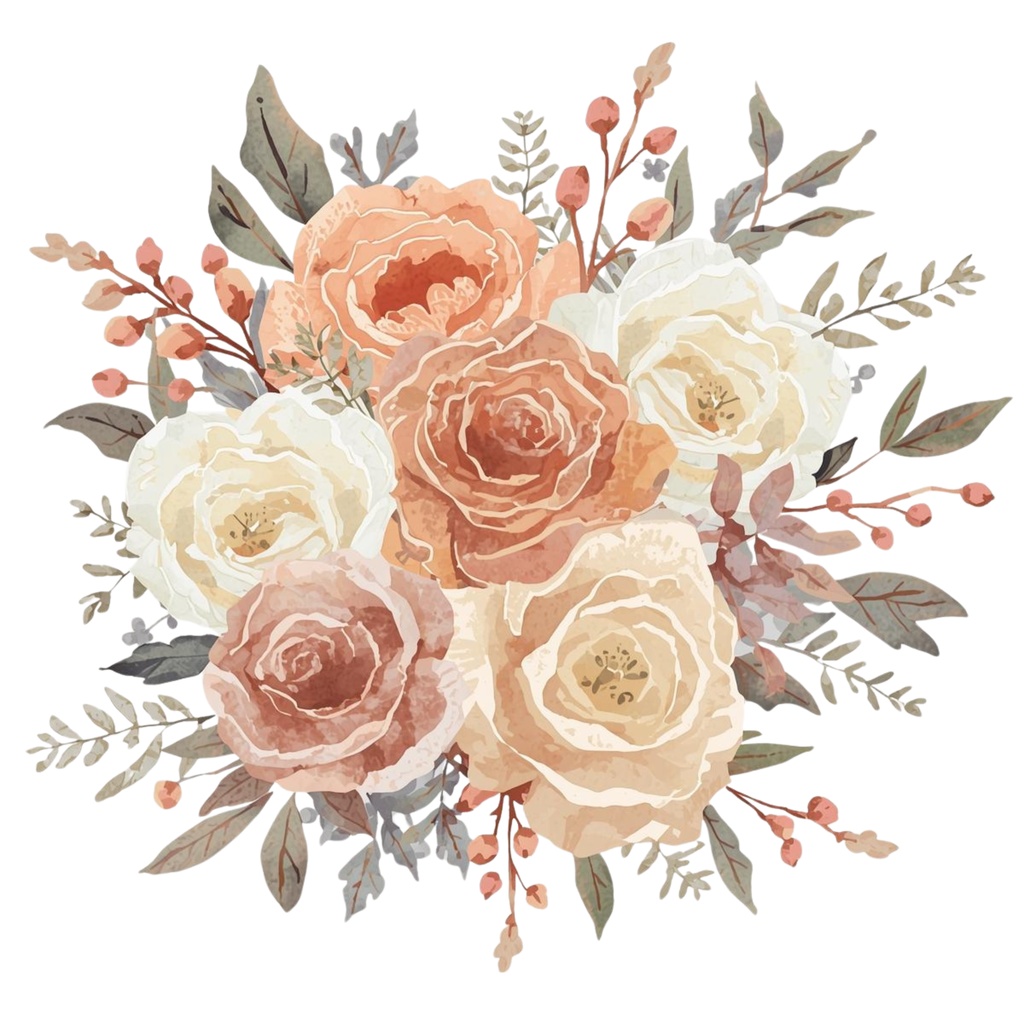 Timeless Florals – バラとラベンダーのやさしい水彩フローラル素材集(通年版)