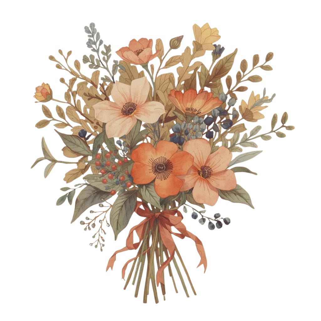 Timeless Florals – バラとラベンダーのやさしい水彩フローラル素材集(通年版)