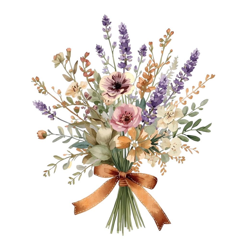 Timeless Florals – バラとラベンダーのやさしい水彩フローラル素材集(通年版)