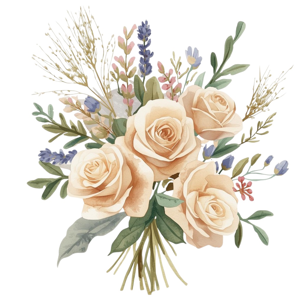 Timeless Florals – バラとラベンダーのやさしい水彩フローラル素材集(通年版)