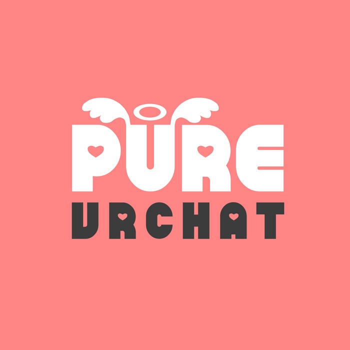 [VRchat想定] PURE VRCHAT ロゴ (バッジFBX同梱)