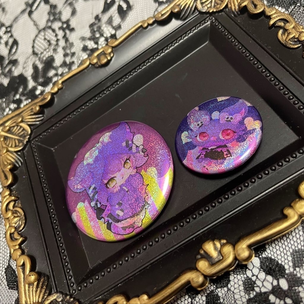 【SALE】むぅ子＆こもり缶バッジ2個セット