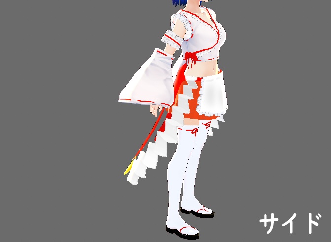 【無料版あり】巫女メイド(VRoid用(ベータ版)衣装テクスチャ)