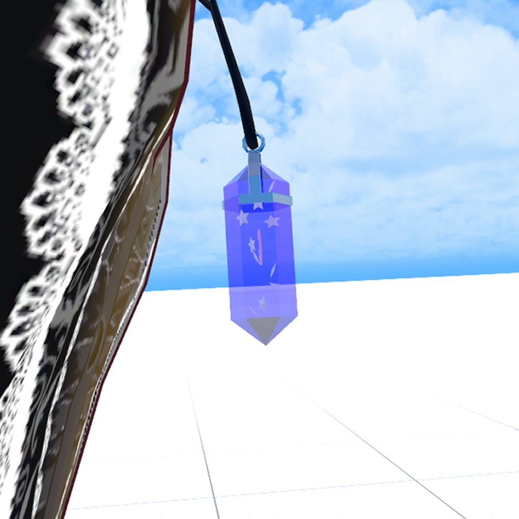 月水晶ペンダント(Dynamic Bone設定済み3Dモデルアクセサリー)