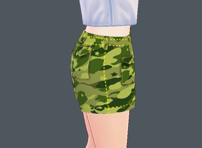 【無料】迷彩ショートパンツ(VRoid用(ベータ版)衣装テクスチャ)