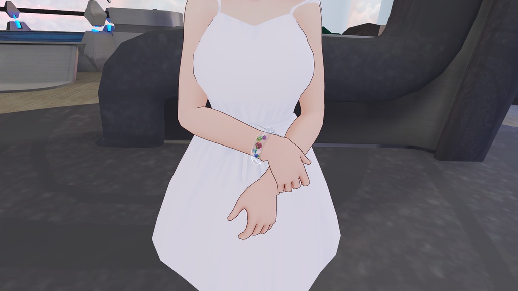 薔薇入りクリアバングル