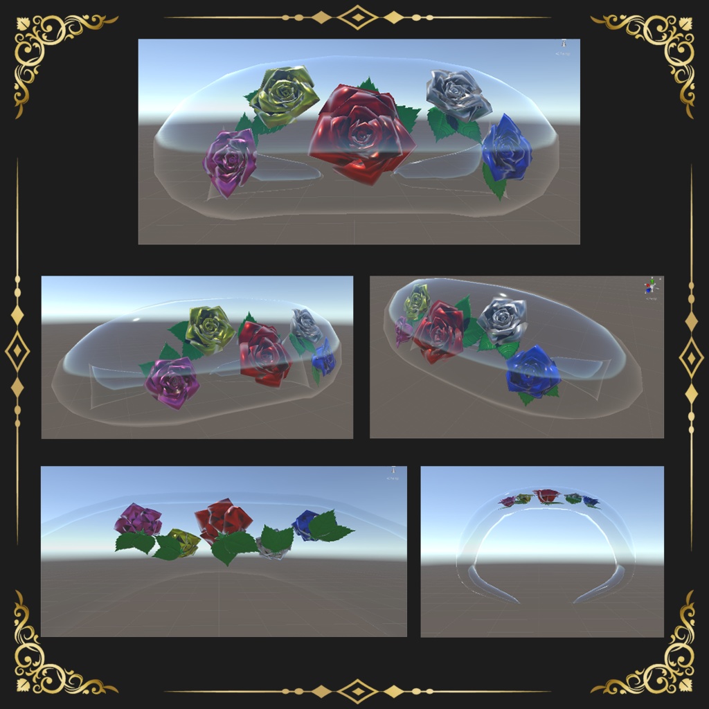 薔薇入りクリアバングル