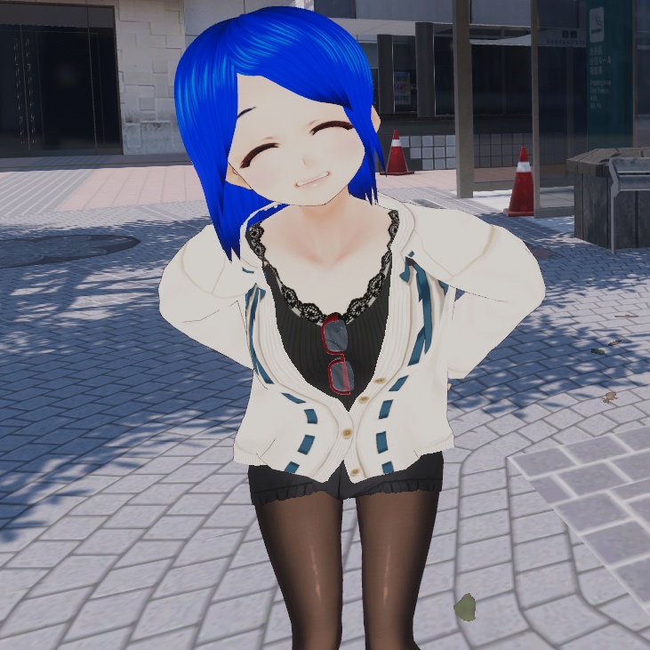 アンダーリムのメガネ【VRChat想定】