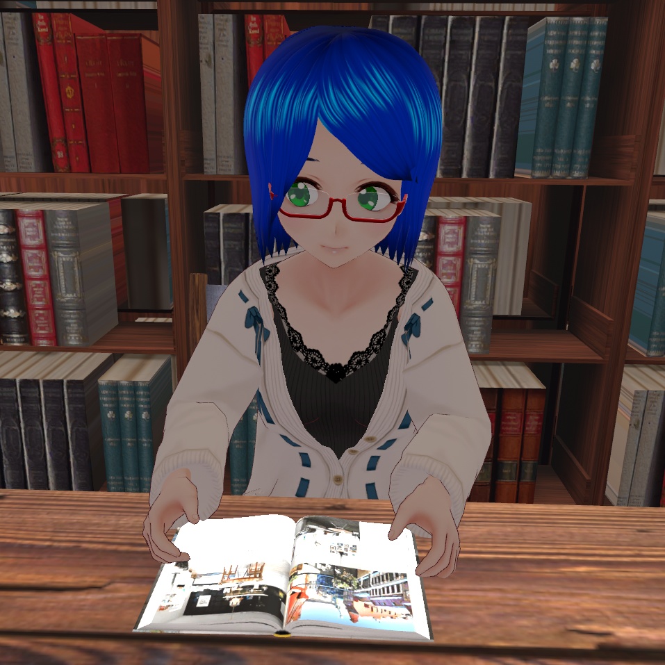 アンダーリムのメガネ【VRChat想定】