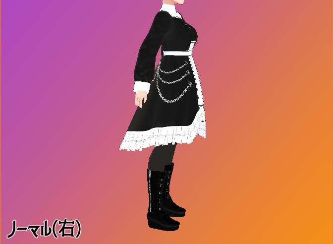 ハロウィンシスターセット(VRoid用(ベータ版)衣装テクスチャ&3Dモデル(ベール))