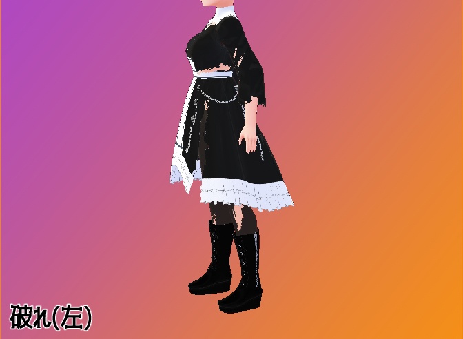 ハロウィンシスターセット(VRoid用(ベータ版)衣装テクスチャ&3Dモデル(ベール))