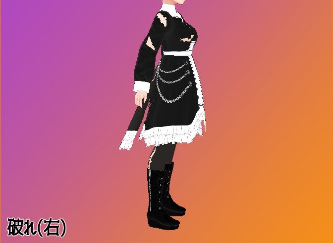 ハロウィンシスターセット(VRoid用(ベータ版)衣装テクスチャ&3Dモデル(ベール))