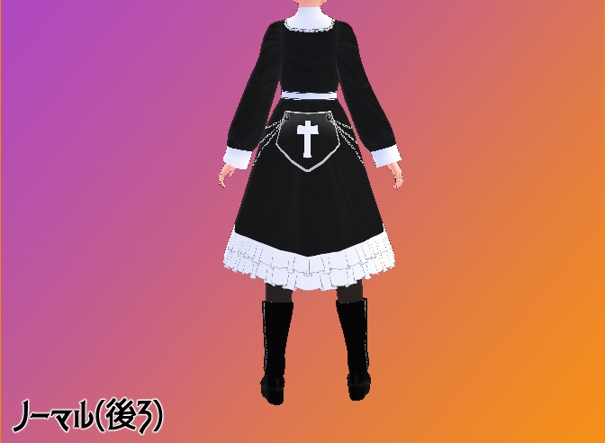 ハロウィンシスターセット(VRoid用(ベータ版)衣装テクスチャ&3Dモデル(ベール))