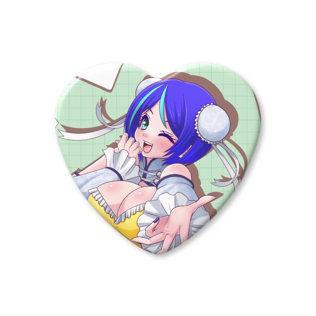 【活動4周年記念グッズ】ハート型缶バッジ