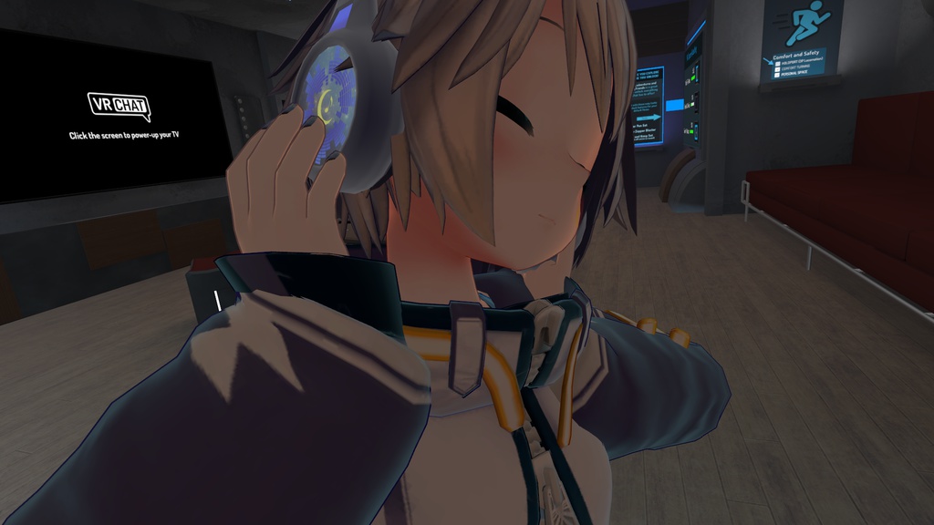 【VRC想定３Dモデルアクセサリー】NM-800 ヘッドホン