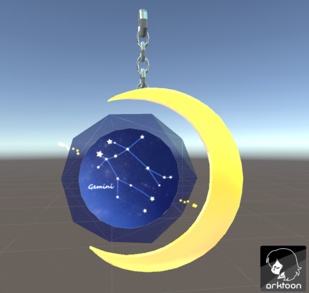 【VRCアバターアクセサリ―】12星座イヤリングなど