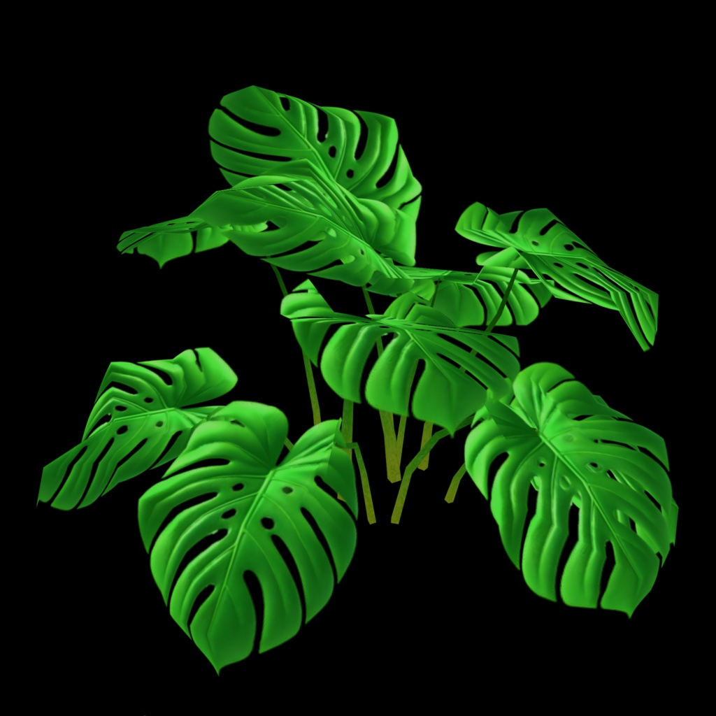 【3Dモデル】観葉植物17点×鉢10点の170パターンのVRchat用小物セット