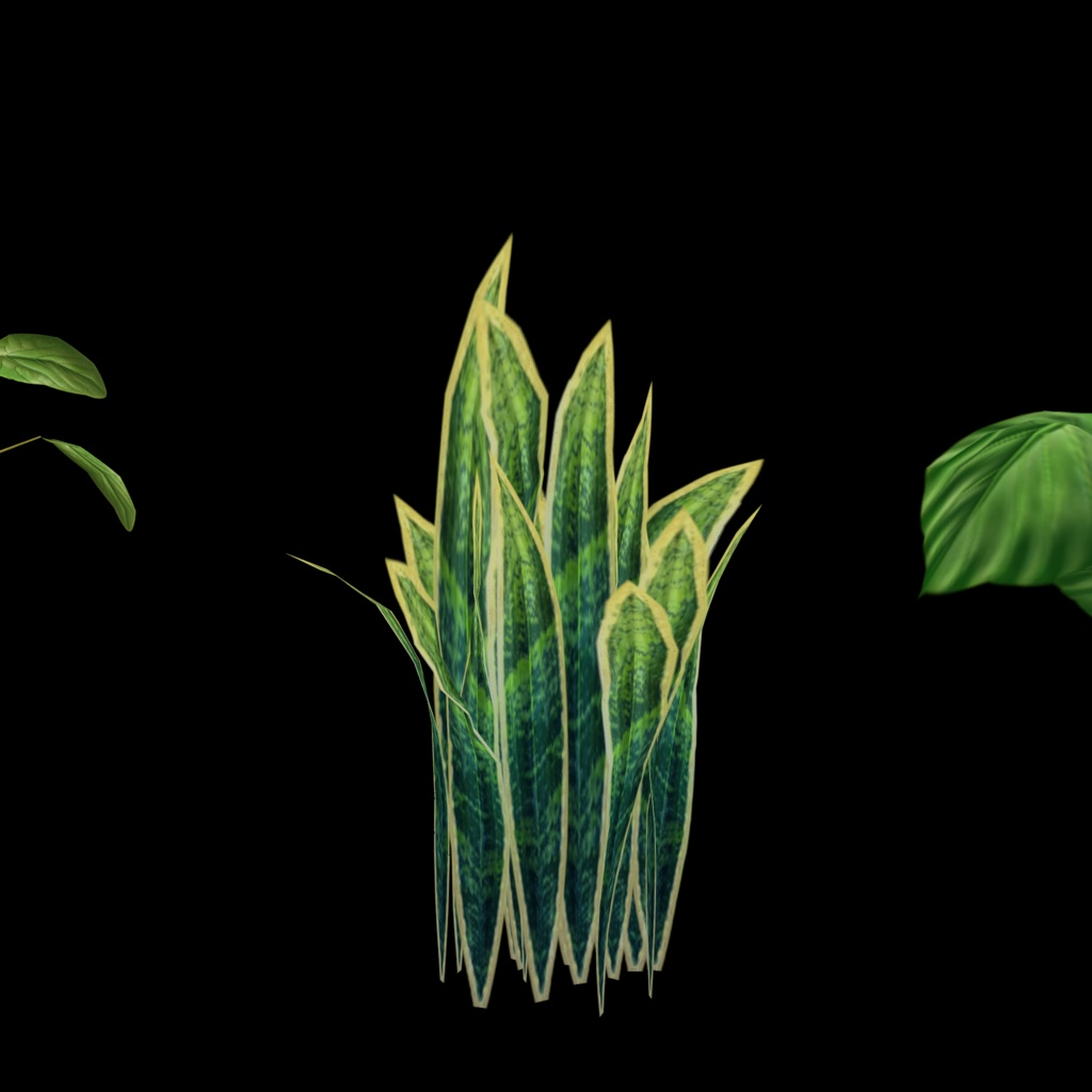 【3Dモデル】観葉植物17点×鉢10点の170パターンのVRchat用小物セット