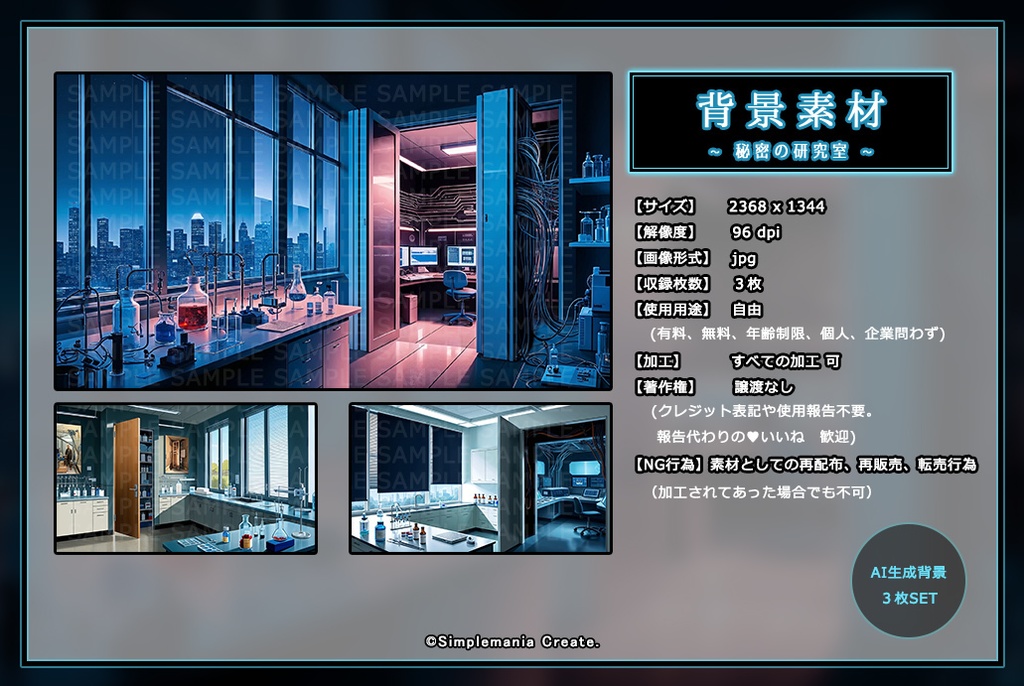 【背景素材】秘密の研究室