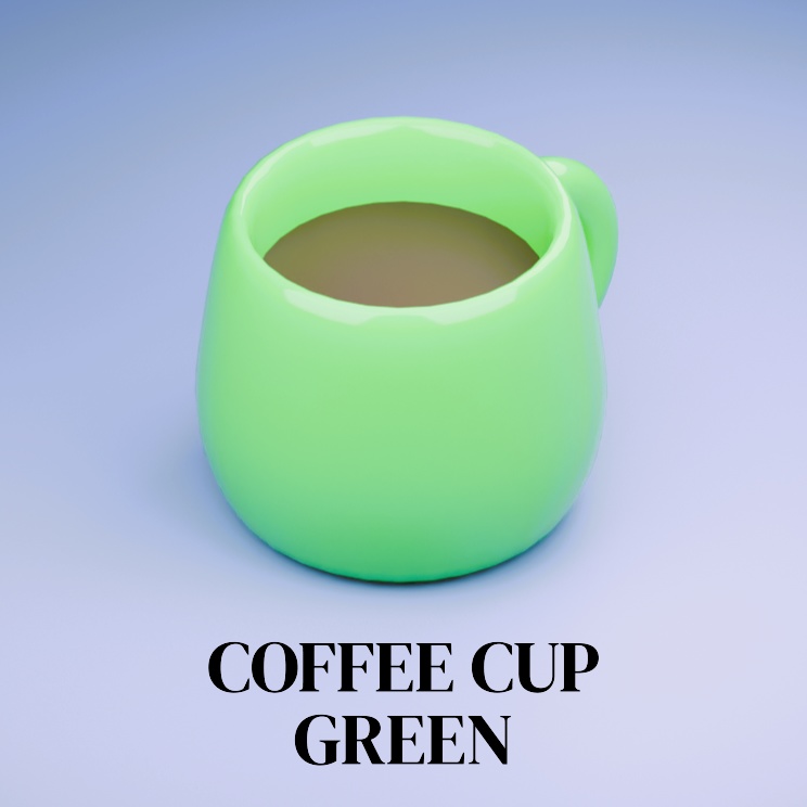 グリーンのコーヒーカップ
