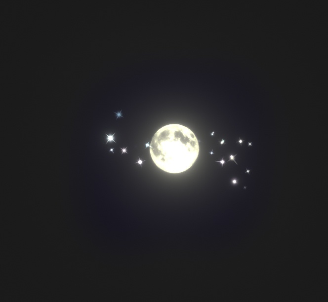Moon and stars [月星]