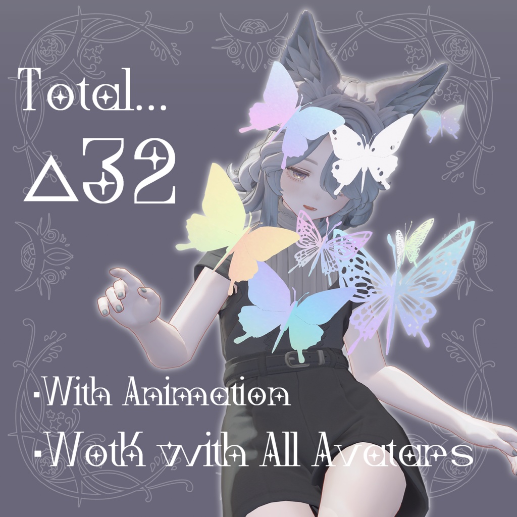 【SALE🦋】Lowpoly_Butterfly【うごく蝶々】