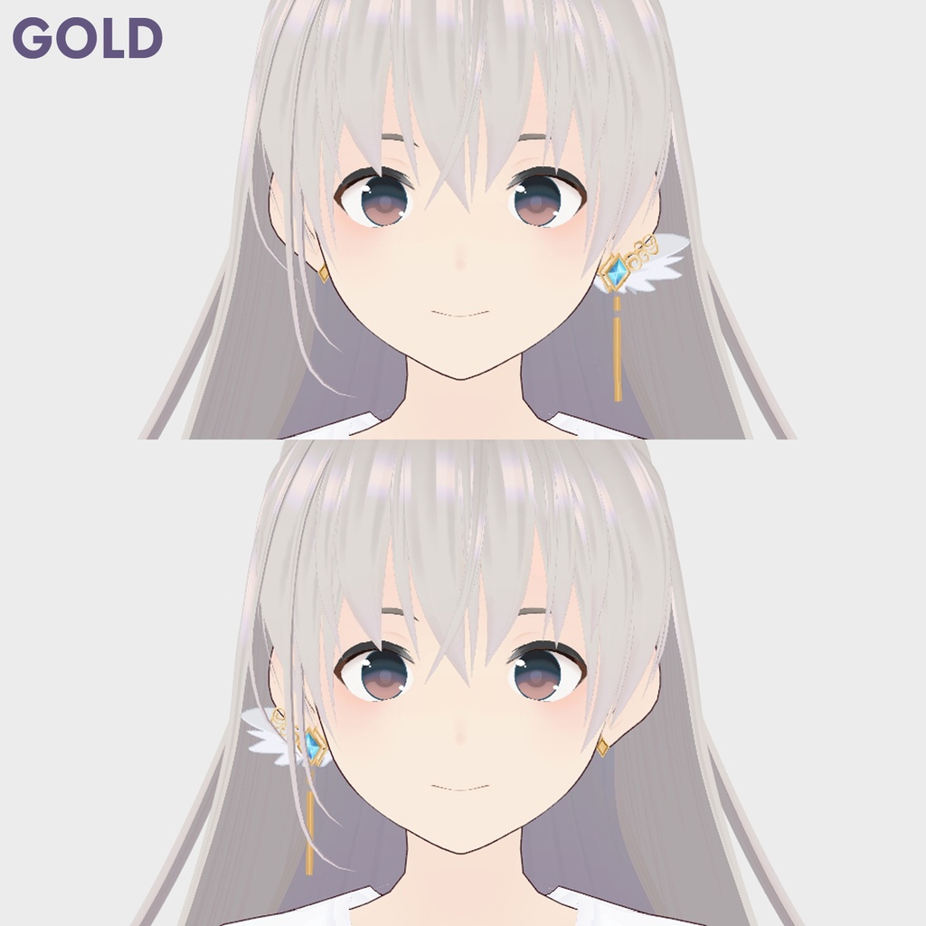 【VRoid正式版】羽イヤリング/Wing Earrings