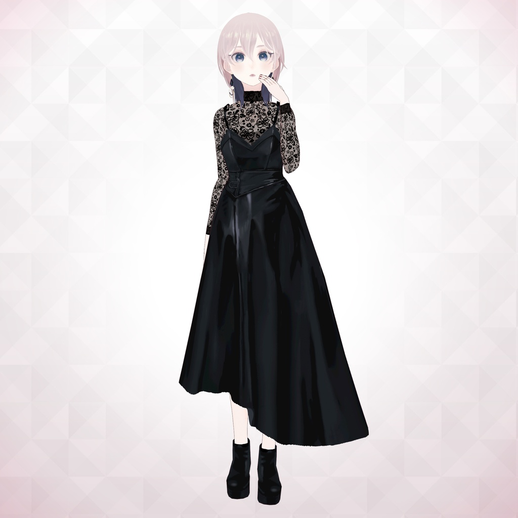 【VRoid正式版】レザーワンピース / Leather Dress