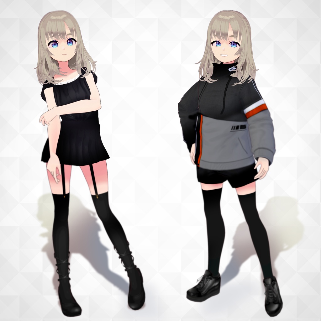 【VRoid】ふわっとセミロング ヘアプリセット / Long hair preset