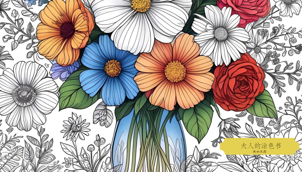 大人的涂色书——我的花园
