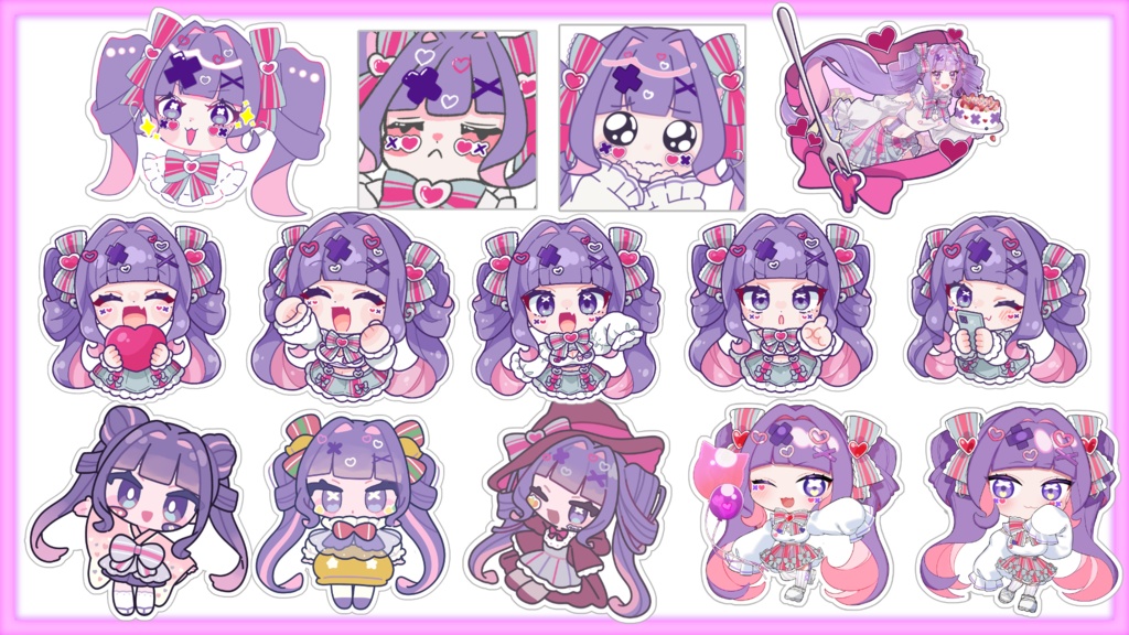 【受注生産】むてきのなち ステッカーセット 全14種類 (3枚/5枚/コンプリート)