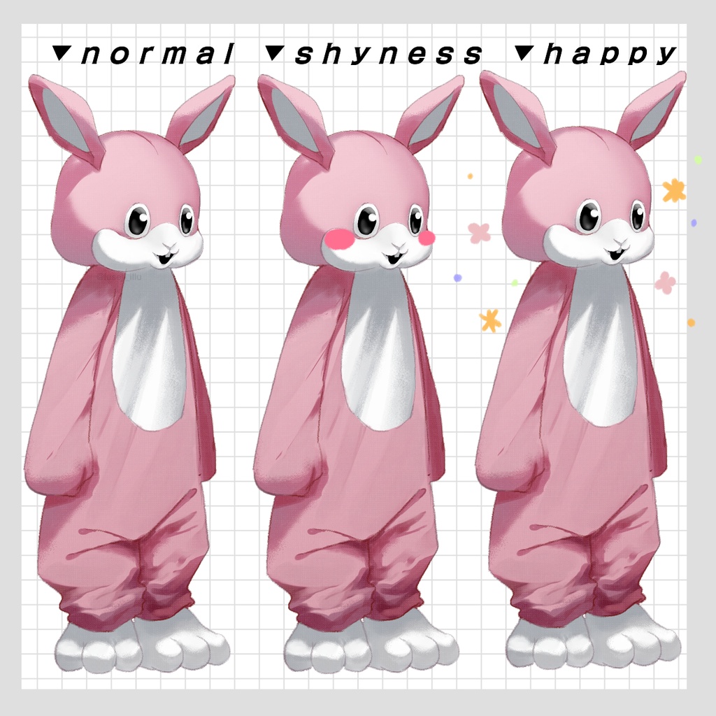 【全部無料】うさぎの着ぐるみ立ち絵素材