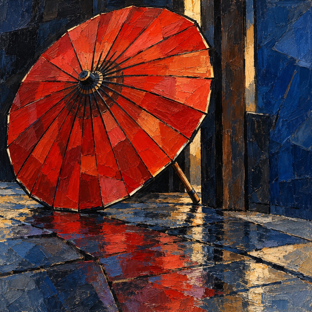 雨上がりの朱