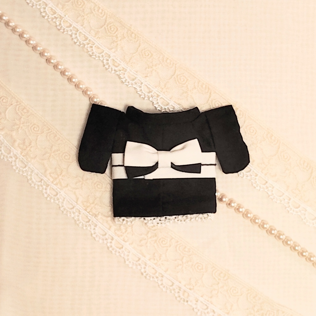 【クラシカル】16㎝ぬい服*黒羽織・着物・リボン帯 3点セット