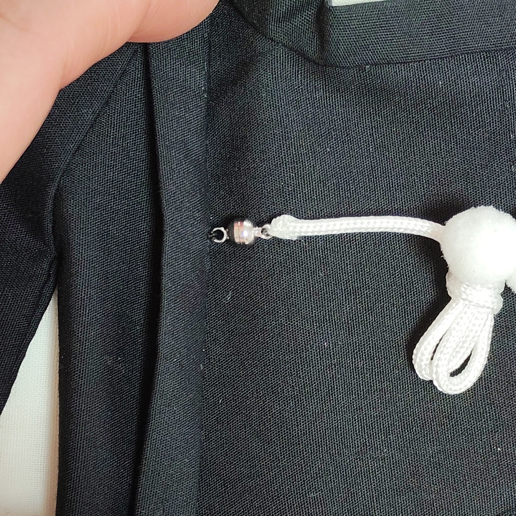 【男の子用】 20㎝ぬい用 黒羽織・着物・袴 3点セット