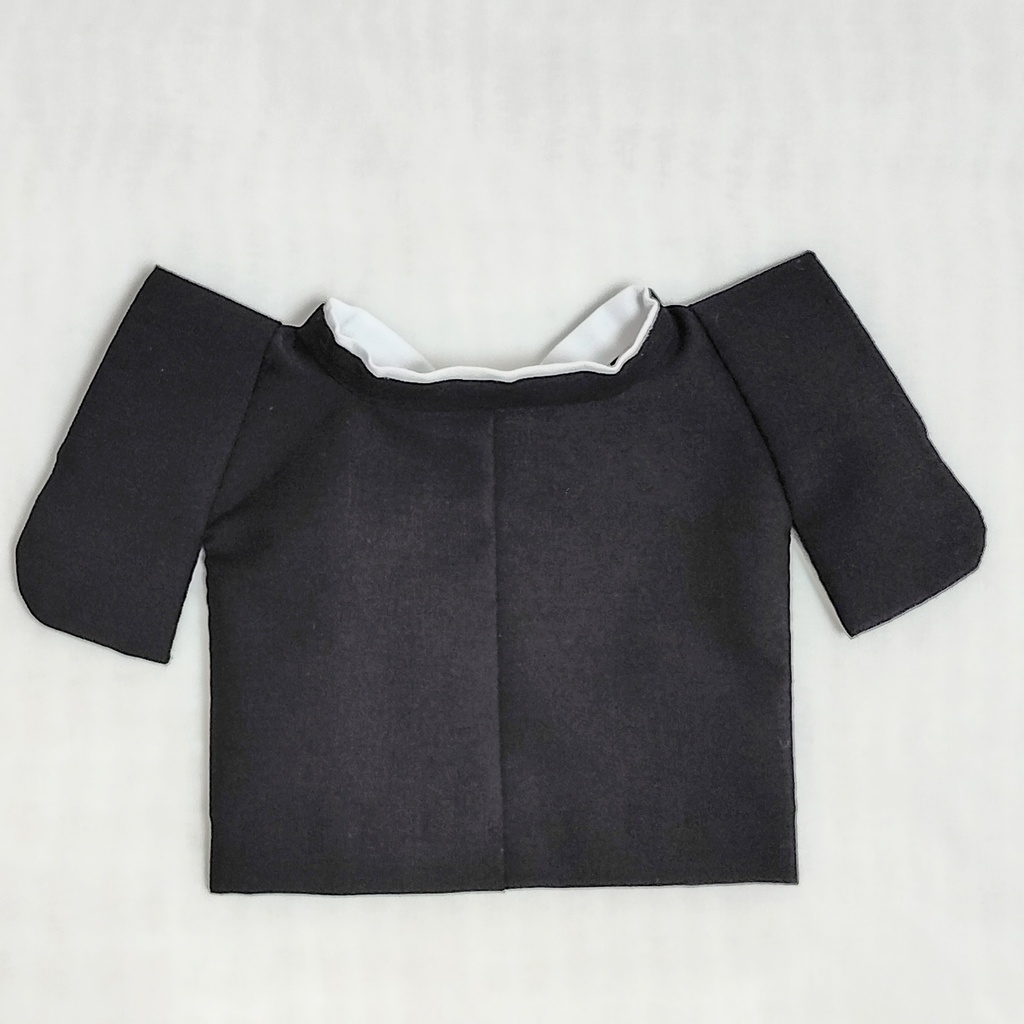 【男の子用】 20㎝ぬい用 黒羽織・着物・袴 3点セット