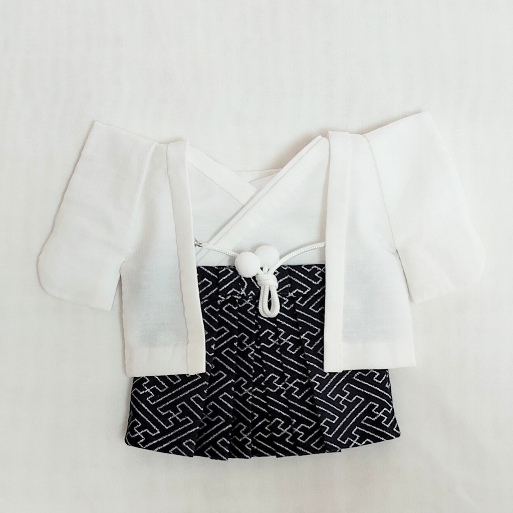 【男の子用】　20㎝ぬい用　白羽織・着物・袴　3点セット