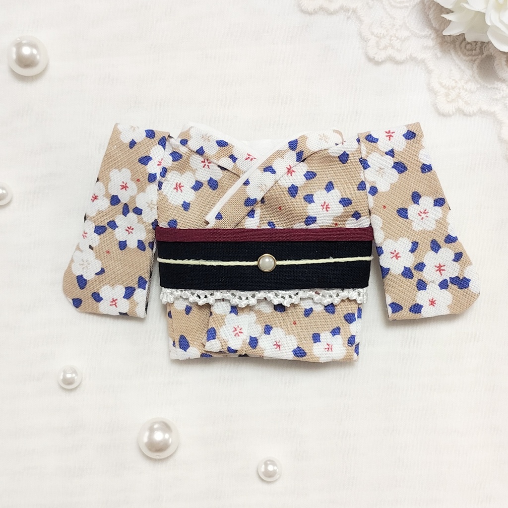 【16㎝用　ぬいきもの】　やさしい白小花