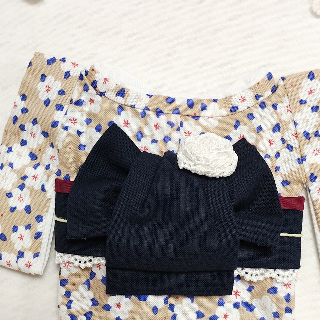 【20㎝用 ぬいきもの】 やさしい白小花