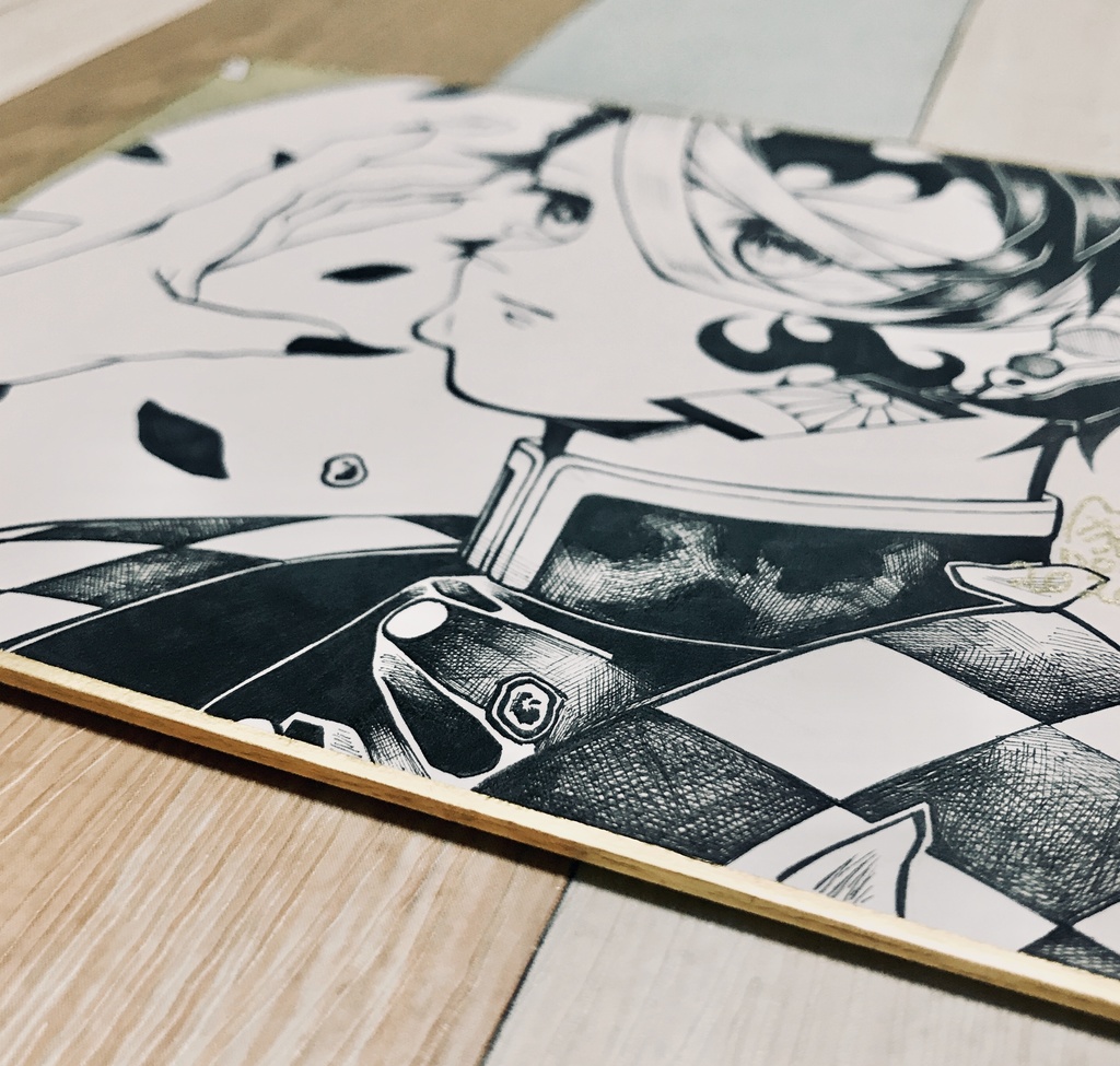 原画 竈門炭治郎 鬼滅の刃 色紙イラスト 百鬼夜行 Booth