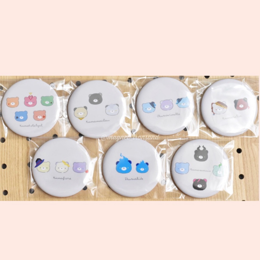 くまステ缶バッチ 各寮