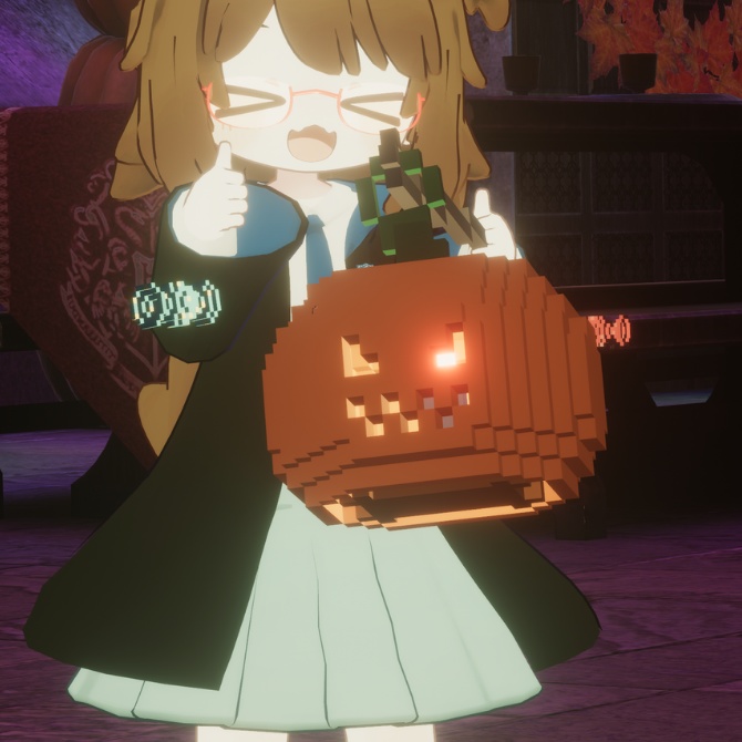 ボクセルかぼちゃランタン【VRChat想定/MA対応】