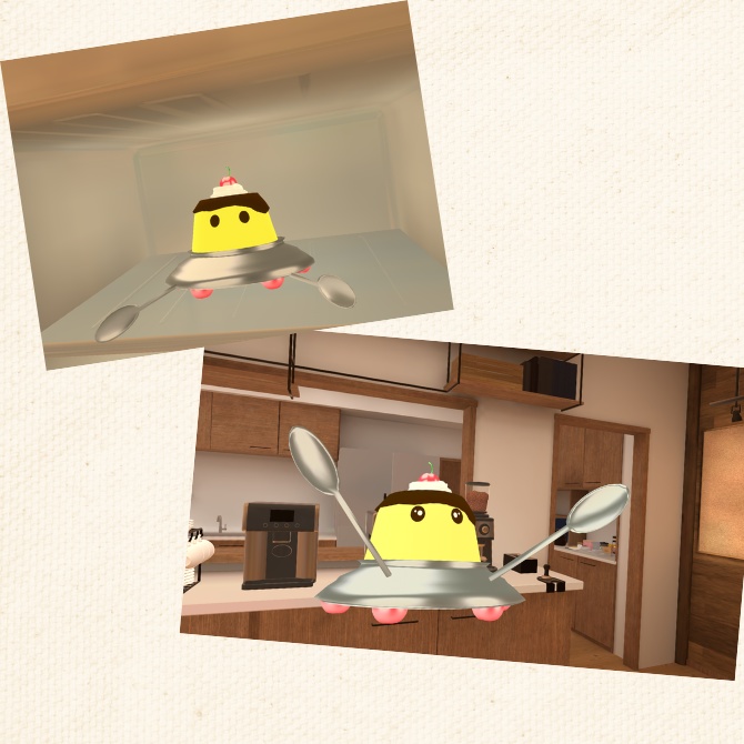 【Quest/PC】U.F.P Unidentified Flying Pudding 【オリジナル3Dモデル】