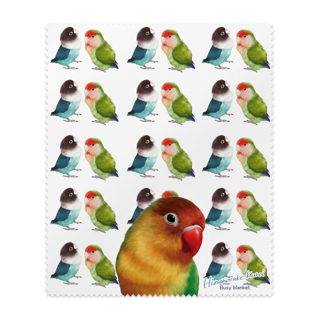 ラブバード眼鏡拭き