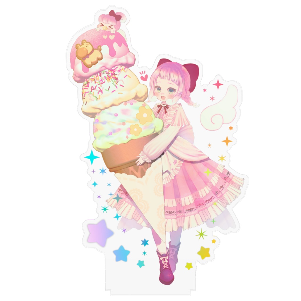 ぽぽまるアクリルフィギュア (アイスが食べたい)