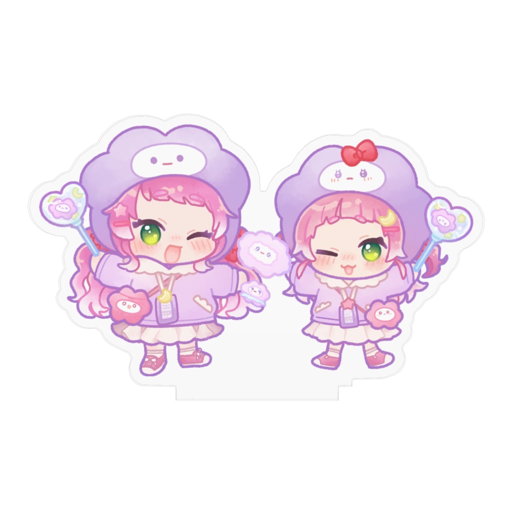 もぐもぐ母娘なかよしアクリルフィギュア