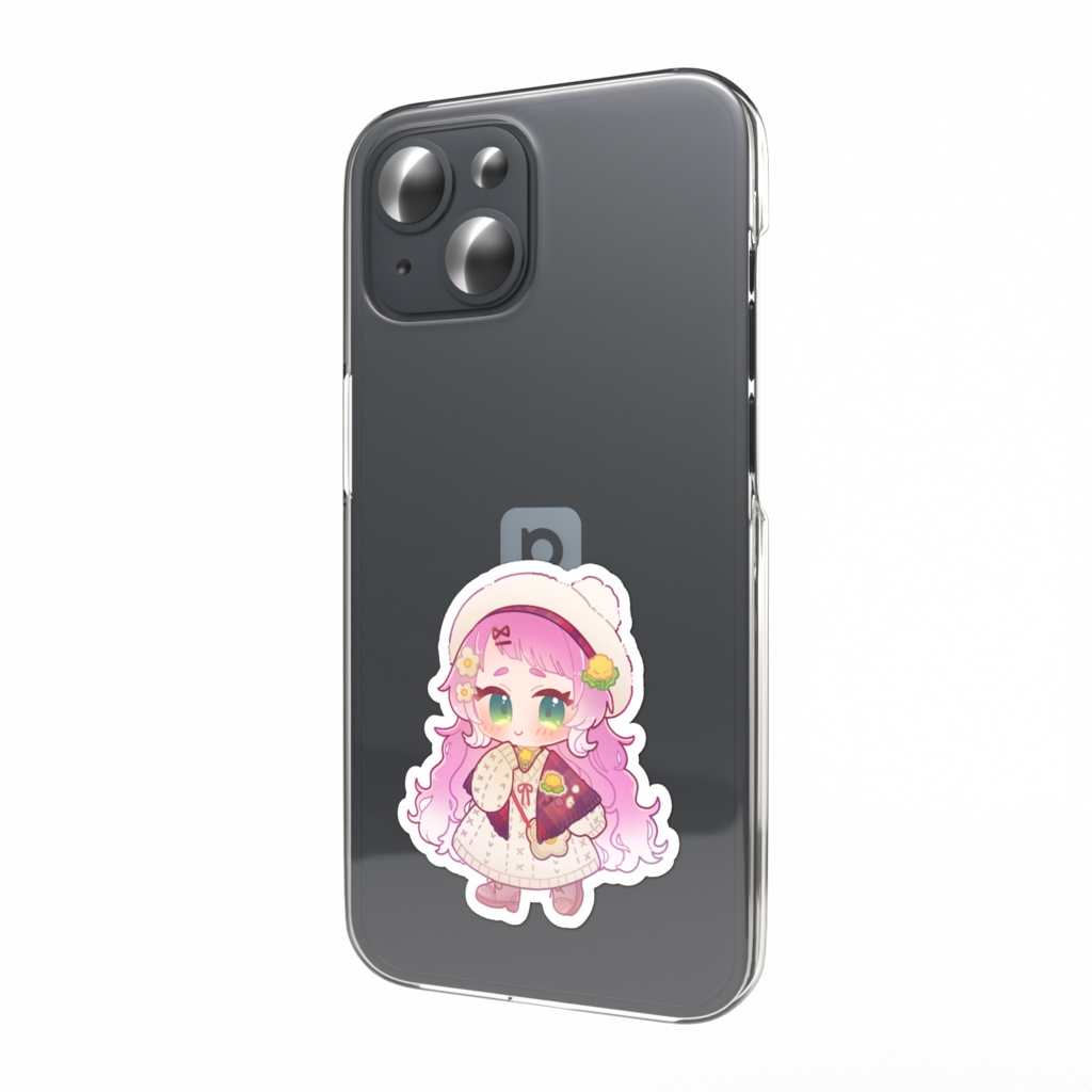 秋色チェック スマホステッカー