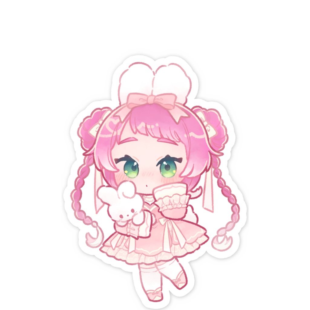 うさぎさんロリィタ スマホステッカー
